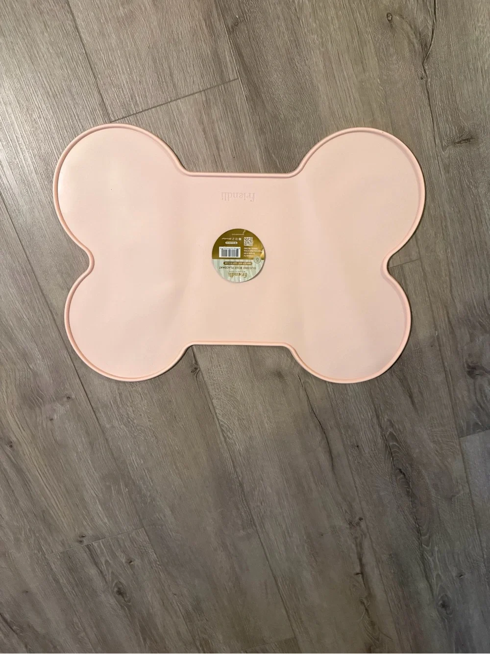 NWT Friendli Silicone Bone Placemat Dog Food Bowl Mat - Pink - One Size
